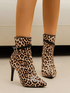 Stiletto Boots High Heels Leopard Snake Pattern Point Toe for Elegant Style Shoes Leopard Print 48f3dbf0-9159-4287-b7d7-53ca64577366-Max-Origin Trendsi