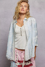 POL Shirt Floral Embroidered Sky Blue Collared Neck with Scalloped Edges Top 491b90ed-5337-4ef1-b5a0-f03c611ccfcd-Max-Origin Trendsi