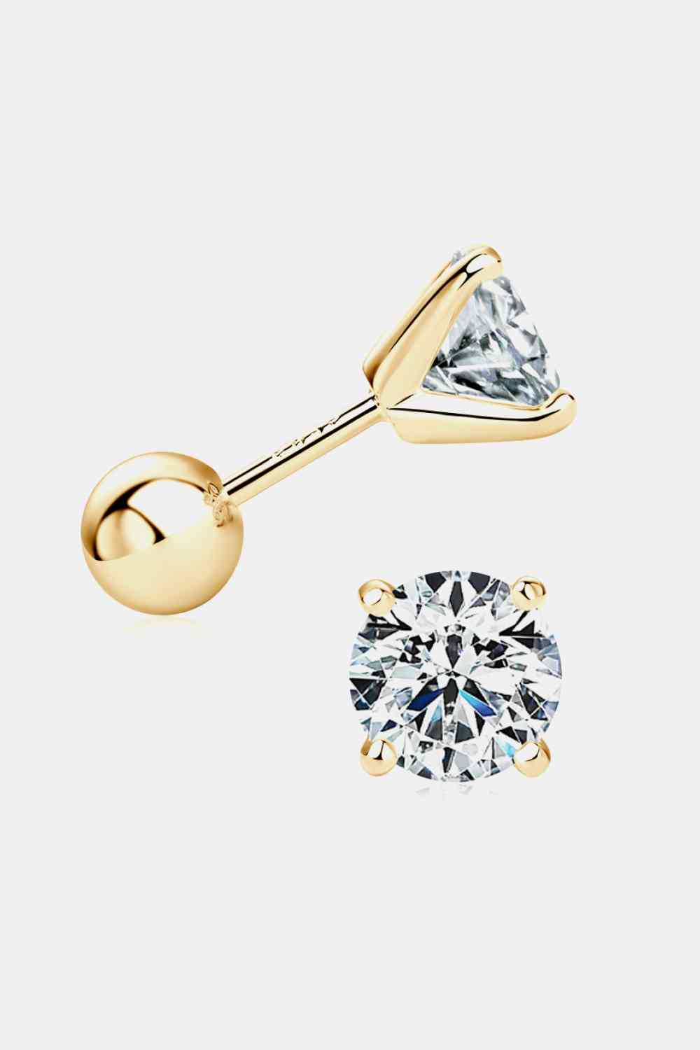 2 Carat Moissanite Stud Earrings 925 Sterling Silver Gold One Size 49822e588d8841aabc5f745694bf7d6a-Min Trendsi