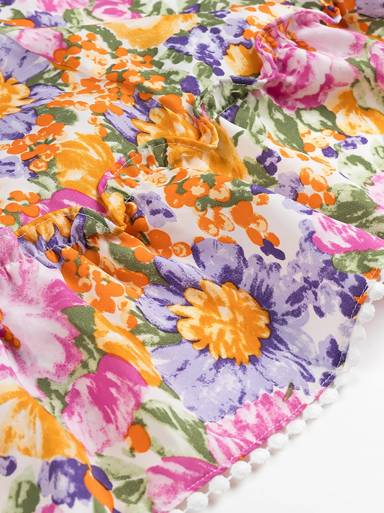 Floral Mini Dress Colorful Print Ruffled Hem Cutout Bow Tied Backless 49e4e9a30a564f19be32d30a39b18039-Max-Origin Trendsi