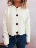 Women's Cardigan Button-Up Raglan Sleeve Casual Knit Top 49e54a2d74564fe8a4d383857413fb00-Max-Origin Trendsi