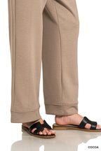 Zenana Casual Outfit Set Lightweight Scuba 3/4 Sleeve Top & Pants Set