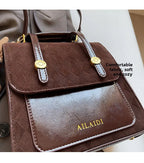 Casual Women's Backpacks Mini Flap Argyle Diamond Minimal Pu Leather Bags