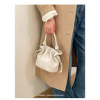 Drawstring Bucket Women's Mini Casual Fashion Crossbody Bag Pu Leather
