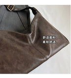 Women's Casual Large Hobo Shoulder Bag Vintage Style Zipper Handbags