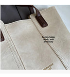 Casual Women's Shoulder Bag Pu Leather Zipper Contrast Strap Tote Bag Medium