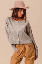 SO ME Womens Cardigan Leopard Two Tone Vintage Print Button Up 4a5ee6d58d38491397d718968dad9bf2-Max-Origin Trendsi