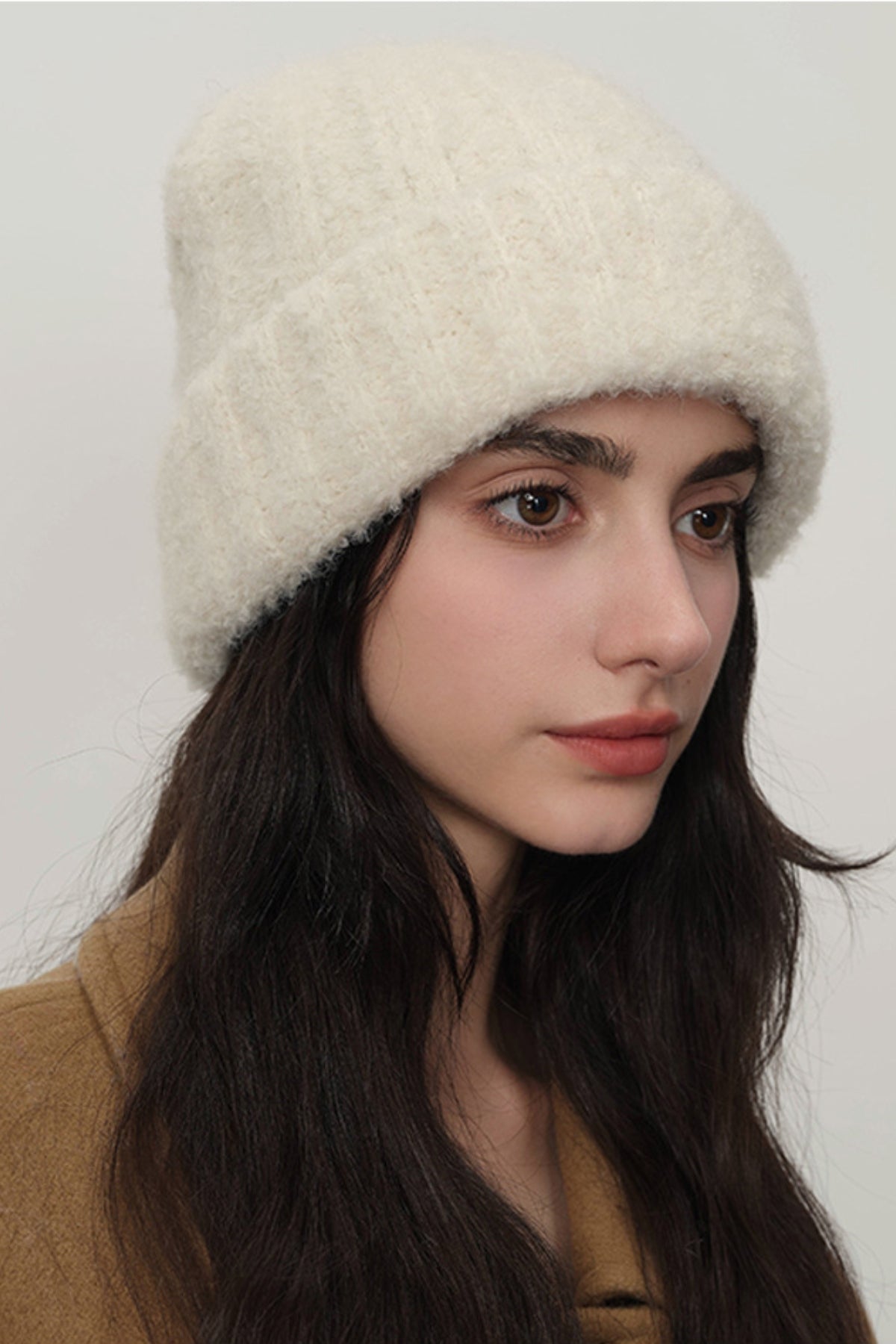 Women Knit Hat Solid Color Thermal Faux Fur Beanies Hat Fashion Accessories Cream One Size 4a65da0a-d312-4dbf-812c-94f79869a4e7-Max Trendsi