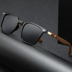 Square Frame Sunglasses with UV400 Protection, Polycarbonate Lenses and Frame, Alloy Temples - One Size