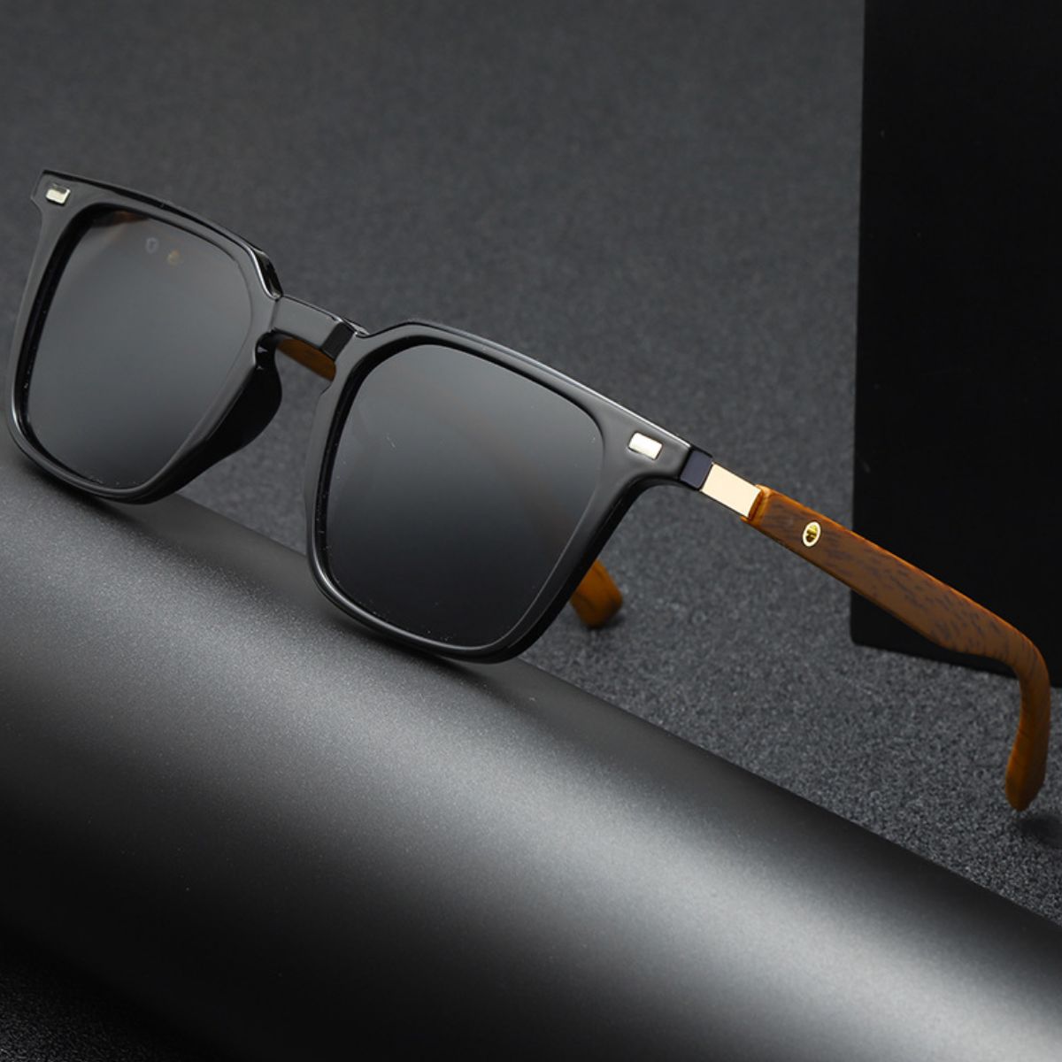 Square Frame Sunglasses with UV400 Protection, Polycarbonate Lenses and Frame, Alloy Temples - One Size