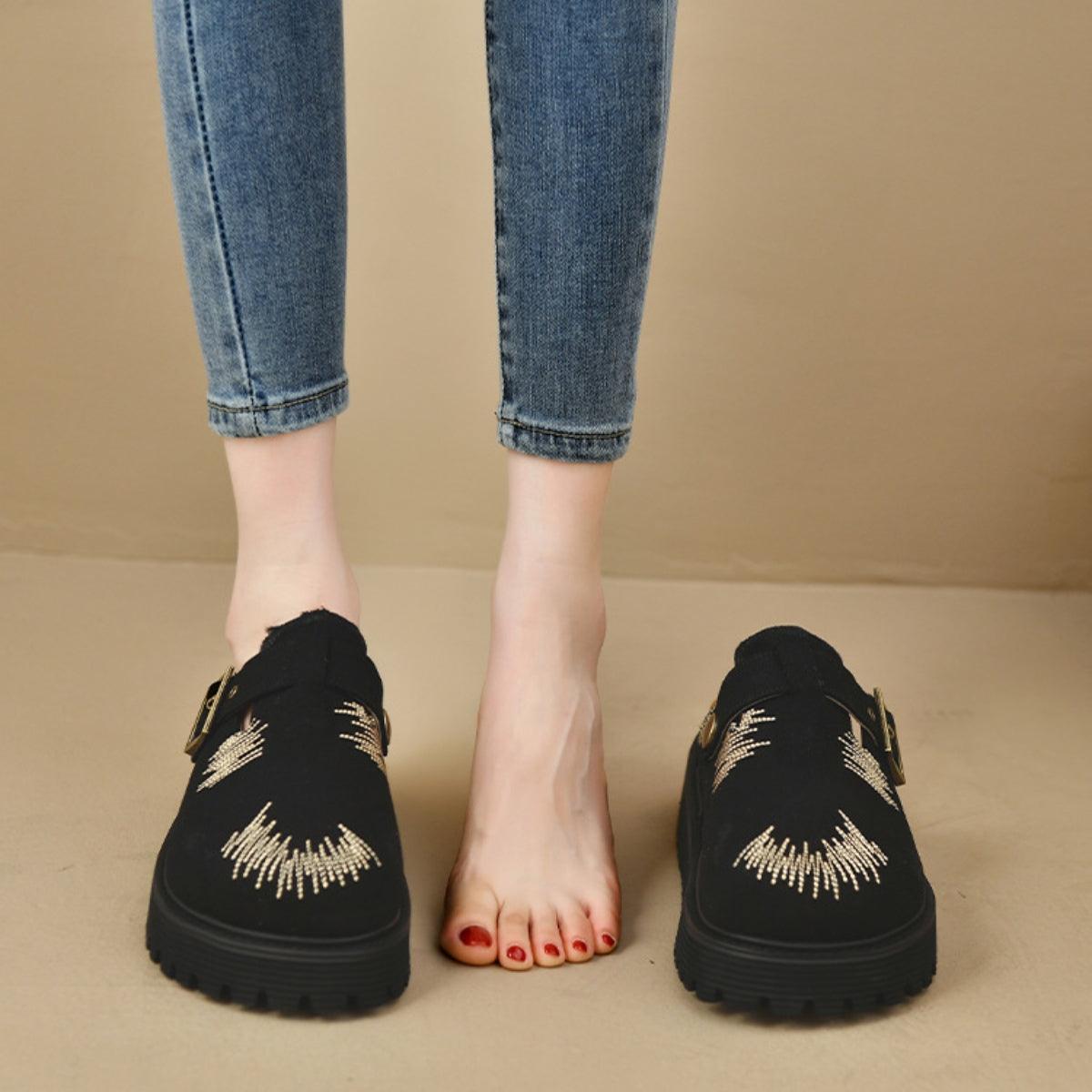 Loafers Suede Round Toe Platform Shoes 4ac7a214-8a03-4a59-914e-a75adbff3989-Max Trendsi