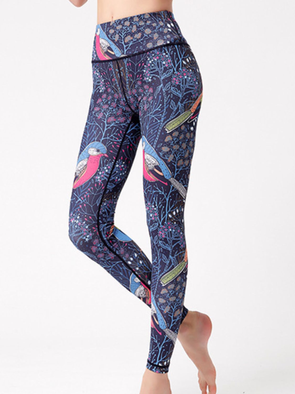 Active Leggings Floral Colorful Printed High Waist Highly stretchy 4af5f445-5c9a-4d96-9cbe-fd833160b165-Max Trendsi