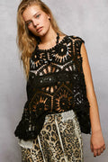 POL Crochet Tank Top Black Floral Openwork Round Neck Sleeveless BLACK One Size 4b0cf0c4-5e51-4af9-963b-eabb2d7f44b3-Max-Origin Trendsi