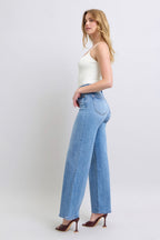 Judy Blue Women Jeans Medium Wash Full Size Wide Leg Denim with Pockets 4b6d9b6b-daa8-41a2-bd47-7fe714d467cf-Max Trendsi