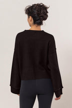 HYFVE Basic Sweater Black Oversized Women Round Neck Ribbed Long Sleeve 4bbe80bd-e767-4aad-89dc-9ffb4f0de7fa-Max Trendsi
