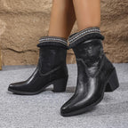 Women's Boots Western Embroidered Trim with Block Heel Pu Leather Shoes 4bdc669992ff484a92f2e10a5983fad5-Max-Origin Trendsi