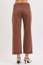 RISEN Baggy Pants Brown Tummy Control Mid Rise Ankle Barrel Plus Sizes 4be79ef0ab1940f284384fc2d6359a67-Max-Origin Trendsi
