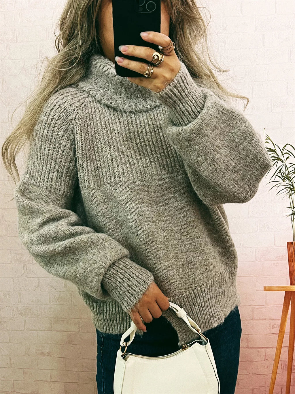 Women's Sweater Ribbed Knit Turtleneck Long Sleeve Pullover 4bee14d41c8e45c18915afa0cd7bfe9e-Max-Origin Trendsi