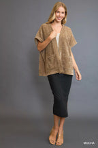Umgee Womens Knit Cardigan Mocha Open Front with Front Pockets 4c70c5d3-6be9-4514-9638-840178ef2b25-Max-Origin Trendsi