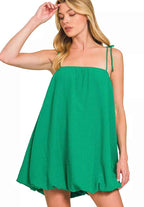 Zenana Woven Airflow Mini Bubble Dress K GREEN 4cb8e8fb6ede4da8b14f6f57b9f466eb-Max-Origin Trendsi