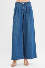RISEN Wide Leg Jeans Women's Mid Rise Fit Knit Denim Look Pants 4cc87e8b67e8424fa56c36492ee5f3a6-Max-Origin Trendsi