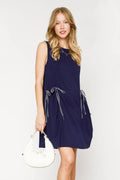 Umgee Tank Dress Navy Round Neck Sleeveless with Drawstring Pockets Navy 4d16e3ec-5066-468b-9906-1e741363ed4e-Max-Origin Trendsi
