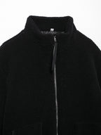 Turtleneck Plush Jacket Women Zip Up Long Sleeve Outer Double Pockets Coat 4d3a6930-e638-4af3-8733-ef54baf3f02e-Max Trendsi