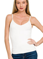 Zenana Double-Layered V-Neck Spaghetti Strap Camisole