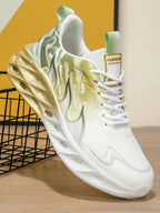 Women's Athletic Shoes Round Toe Lace Up Mesh Rubber Flat Shoes Gold 4d958bf537c34e40b64d26126b2b4d87-Max-Origin Trendsi