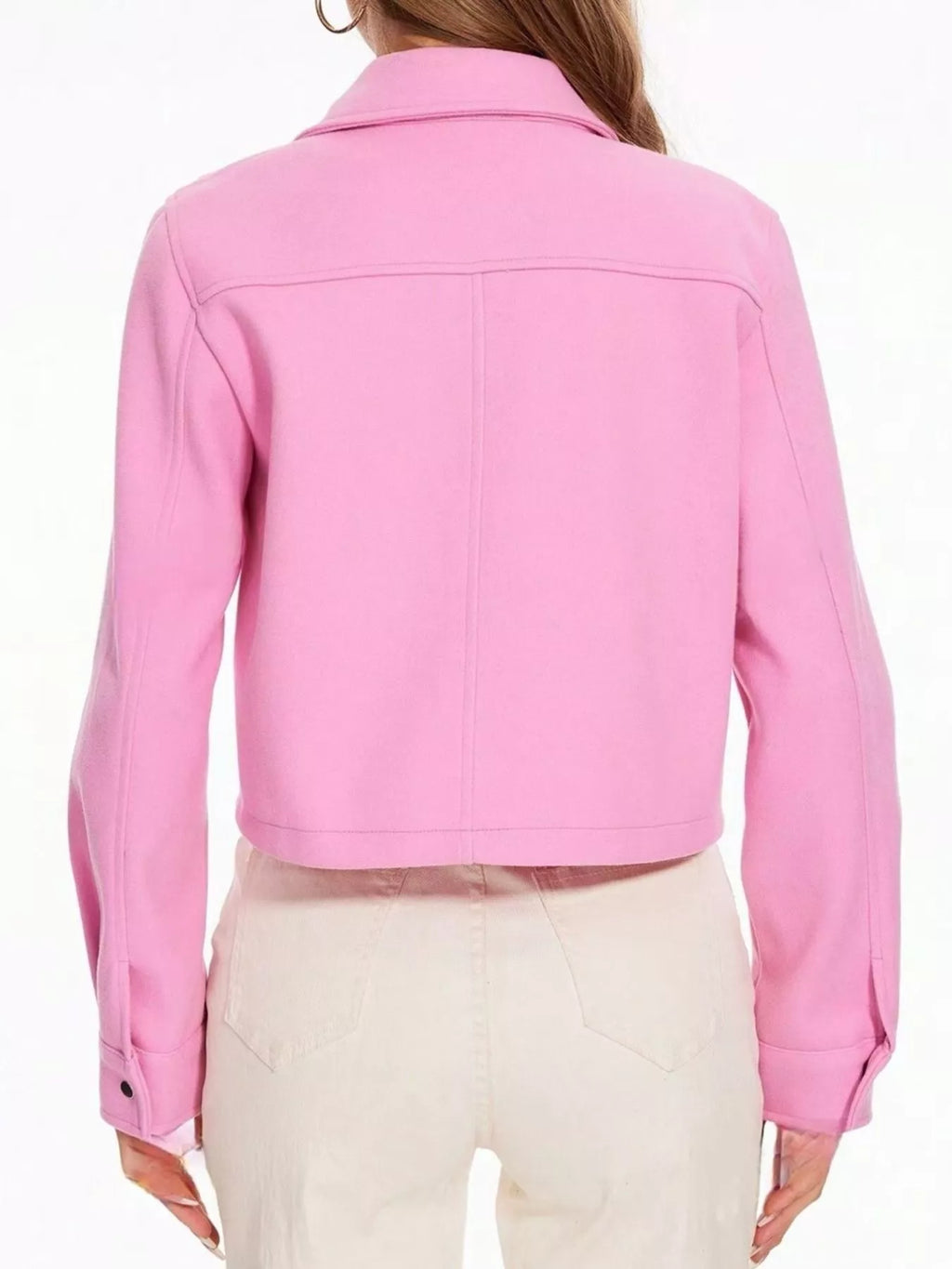 Womens Jacket Cropped Snap Down Long Sleeve Casual Outwear 4db59c12-7ff5-4868-b7af-dedf694ee5f2-Max-Origin Trendsi