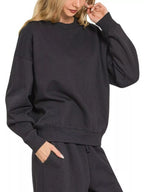 Zenana Women's Fleece Set Black Long Sleeve Top and Sweatpants 4dd91161-233b-40a7-89c4-81aa0a96651e-Max-Origin Trendsi