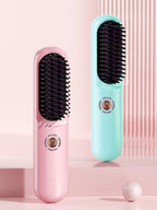 Portable Heated Hair Straightening Comb with Constant Temperature and Anti-scald Features, 1-Piece, ABS Material