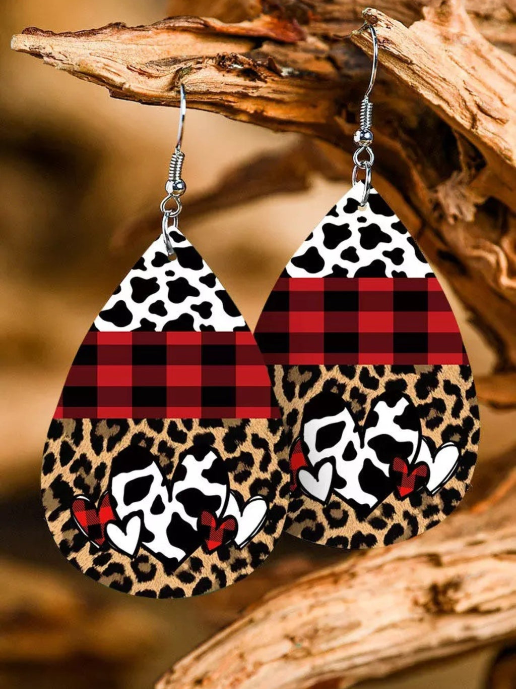 Faux Leather Dangle Earrings Heart Leopard Pattern Women Alloy Fashion Earrings Style B One Size 4e02771c-4492-4cd2-984b-6b1e3ca6e2ec-Max Trendsi