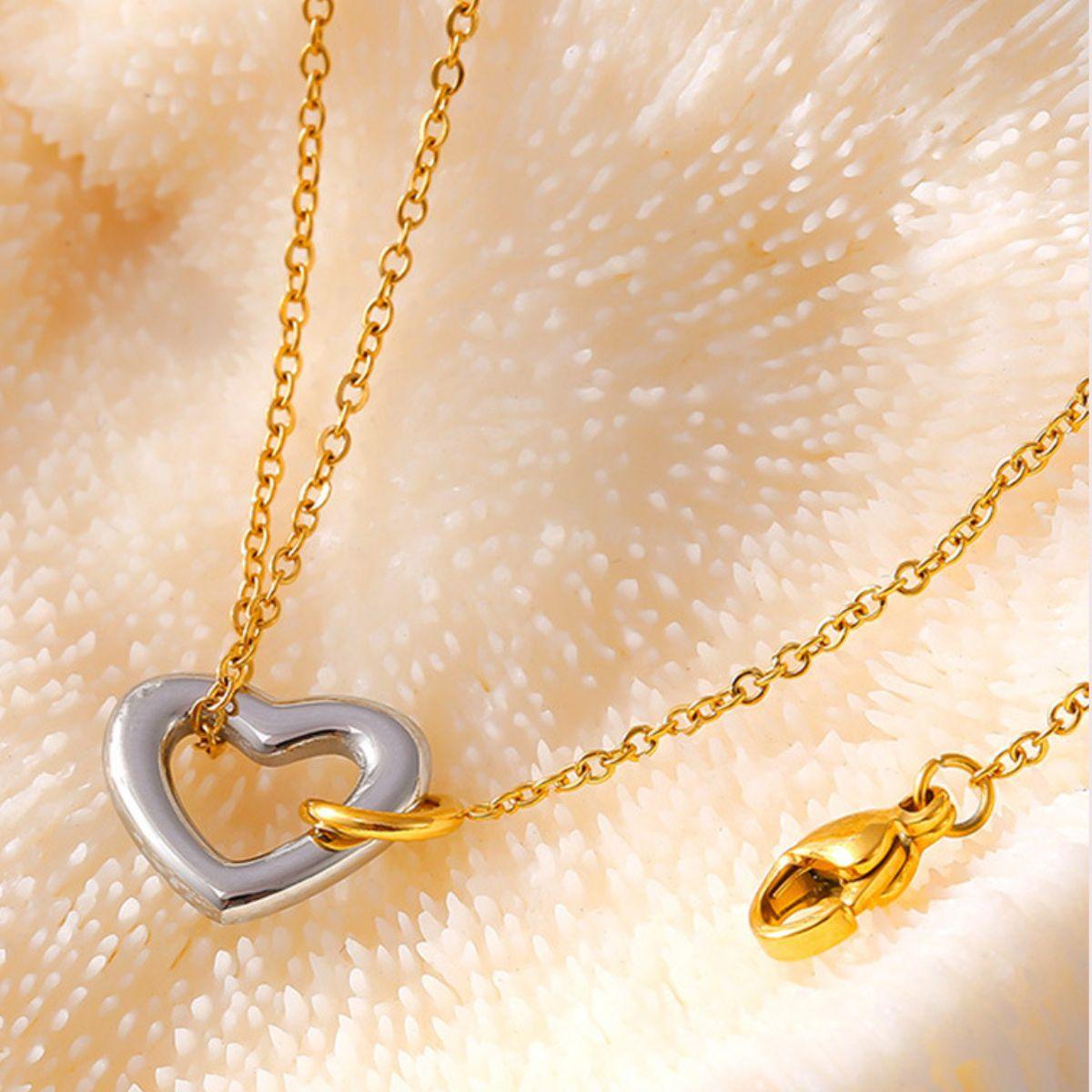 18K Gold-Plated Heart Bracelet Stainless steel Chain