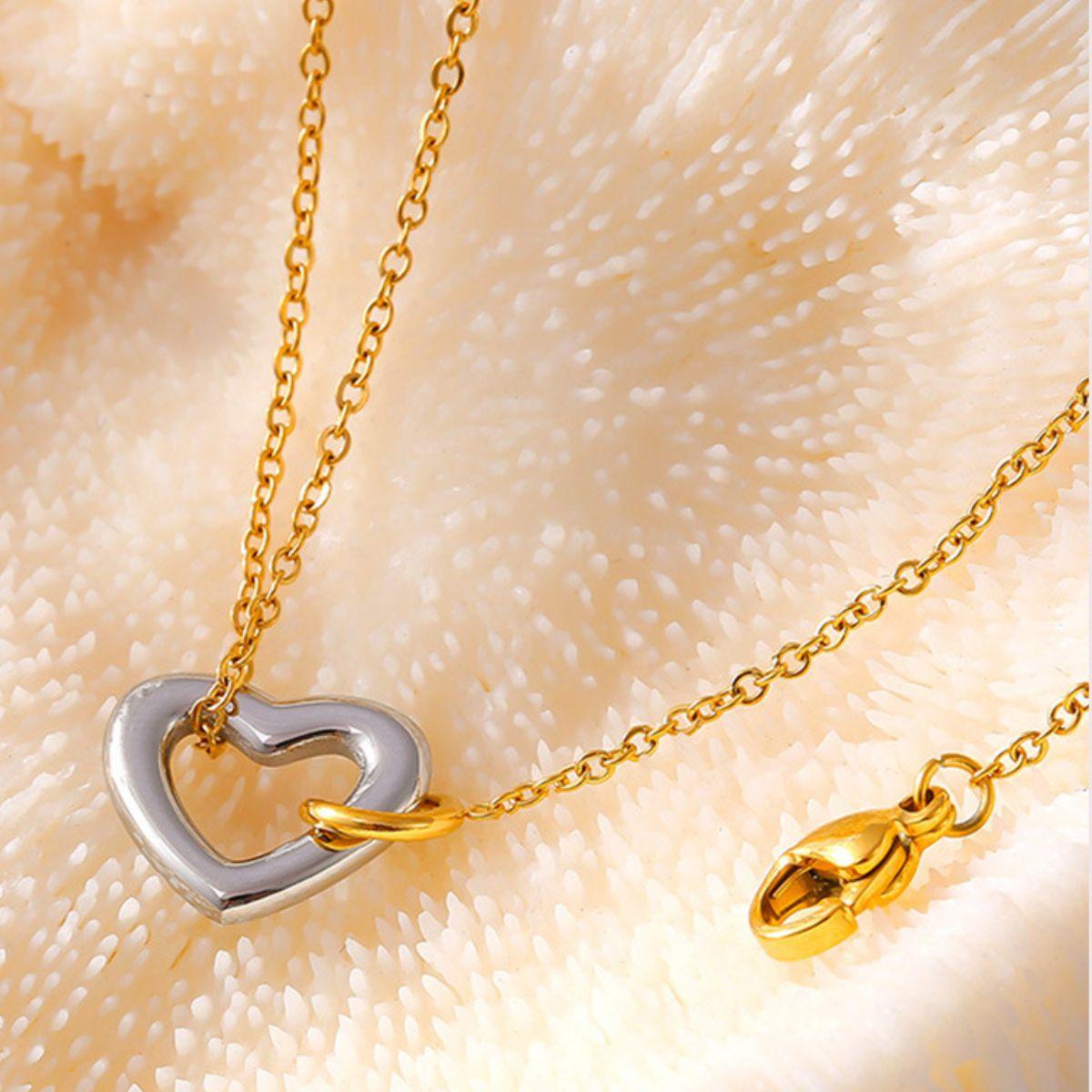 18K Gold-Plated Heart Bracelet Stainless steel Chain 4e0909d9-80f3-4ee3-9501-266d1d704a54-Max Trendsi