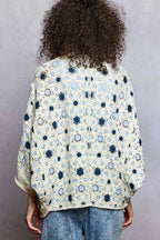 POL Crochet Cardigan Blue Multi Open Front Floral Pattern 4e39d600-e601-4cd8-8019-8f5a470d5211-Max-Origin Trendsi