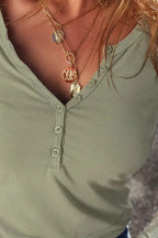 Cotton Top Half Button Long Sleeve Casual Slim Blouse 4e4952bd-7248-4bd9-b412-c8e6e0754c8d-Max Trendsi