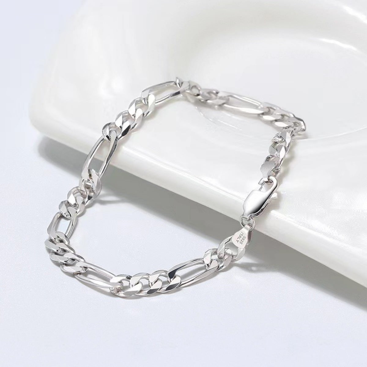 925 Sterling Silver Chain Bracelet with 18K Gold Plating
