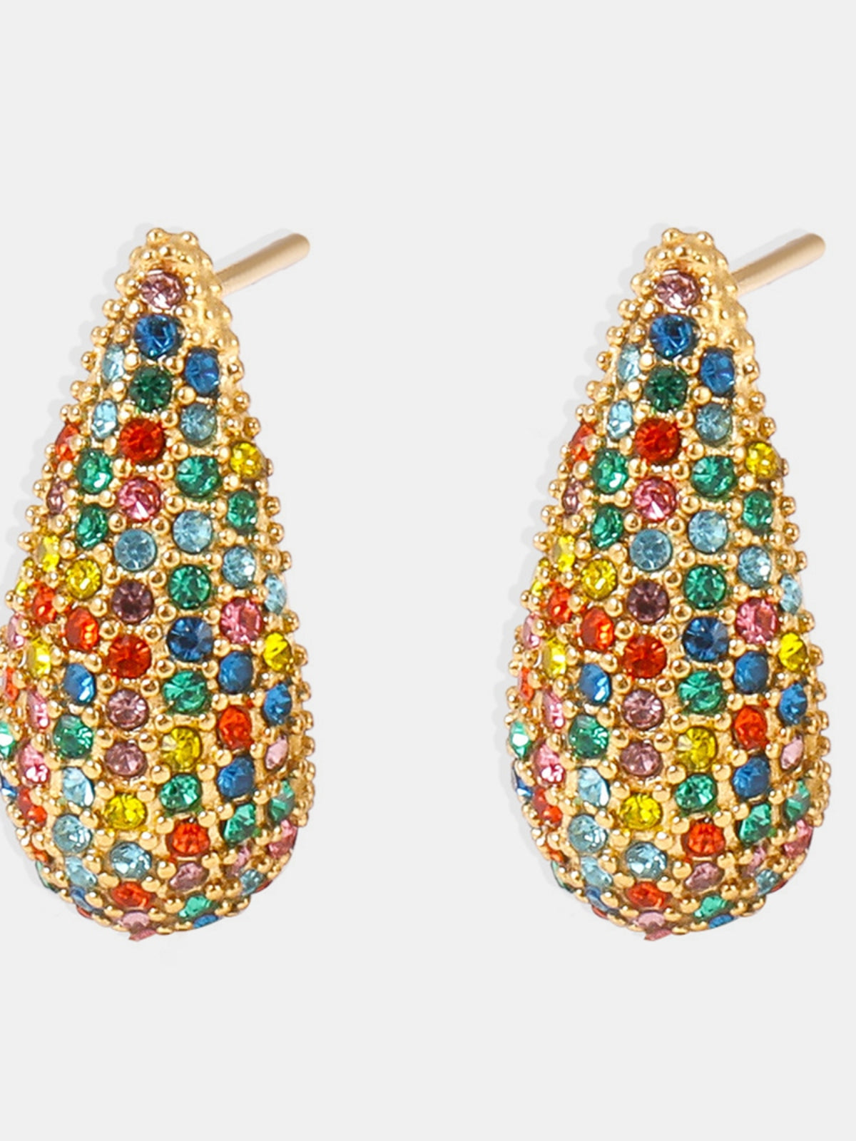 Teardrop Earrings Stainless Steel Inlaid Zircon 18K gold-plated Women Jewelry Multicolor( gold) One Size 4e51577b-5984-4913-bb18-ffb6a8e366d4-Max Trendsi