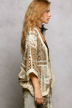 POL Crochet Cardigan Mocha Multi Open Front with Scalloped Edge 4e59d5bc-bb55-48ef-8523-94d07fa4ae04-Max-Origin Trendsi