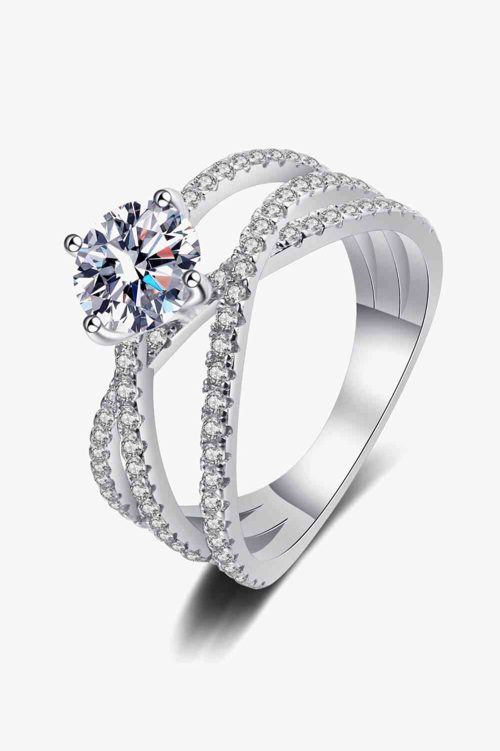 Crisscross Ring 1 Carat Moissanite in Sterling Silver 4eeae4e00fd14caa9eff906a00c91661-Min Trendsi