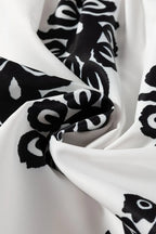 Women's White Tied Shorts Black Floral Printed High Waisted 4f246911-3cad-46c5-b639-3313c0c9b019-Max-Origin Trendsi