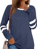 Casual Striped Round Neck T-Shirt for Everyday Wear