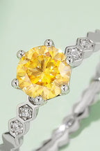 Murray Silver Ring 1 Carat Moissanite Stone 6-Prong 925 Sterling Platinum 4f589d6d330a47138f63bce6f9456728-Max Trendsi