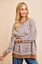 BiBi Leopard Printed French Terry Sweatshirt 4f6892765ef24f23940fac6559bfe83c-Max-Origin Trendsi