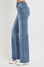 RISEN Women's Jeans High Rise Straight Leg with Pockets 4f823131-4787-4606-a2d6-a16f1984ec4a-Max Trendsi