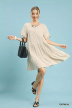 Umgee Linen Tiered Babydoll Dress with Ruffle Sleeves 4f87025d-f969-4bb5-8a10-4528d48ca125-Max-Origin Trendsi