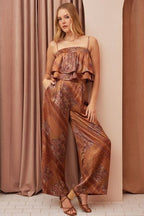Mittoshop Satin Wide Leg Pants Paisley Print Patchwork Hazelnut with Pockets 4f8c026e-7c10-453c-a67f-f69207c816ce-Min Trendsi