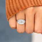 Zircon Ring Flower Epoxy Gum Oil Inlaid 925 sterling silver Jewelry 4f9954ea-c159-4fd7-960e-1546ace9520a-Max Trendsi