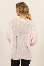 Knit Sweater Top US HYFVE Distressed Long Sleeve Knitwear 4ff392de-58d3-40ed-8721-8dddc19a2c4c-Max Trendsi